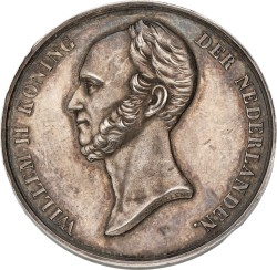Nederland. 1849. De dood van koning Willem II. VF +