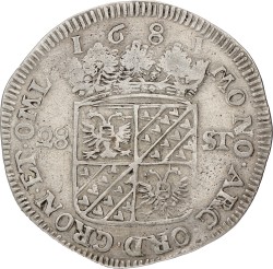 Florijn van 28 Stuiver. Groningen en Ommelanden. 1681. VF