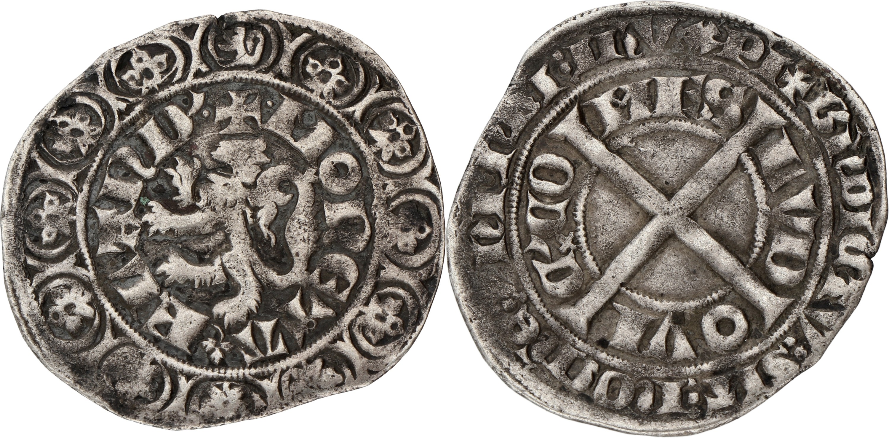 Leeuwengroot. Vlaanderen. Lodewijk van Male. ND (1346-1384). F+