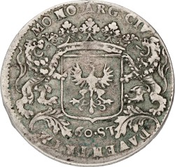 Dubbele daalder van 60 stuiver. Deventer. 1689. VF