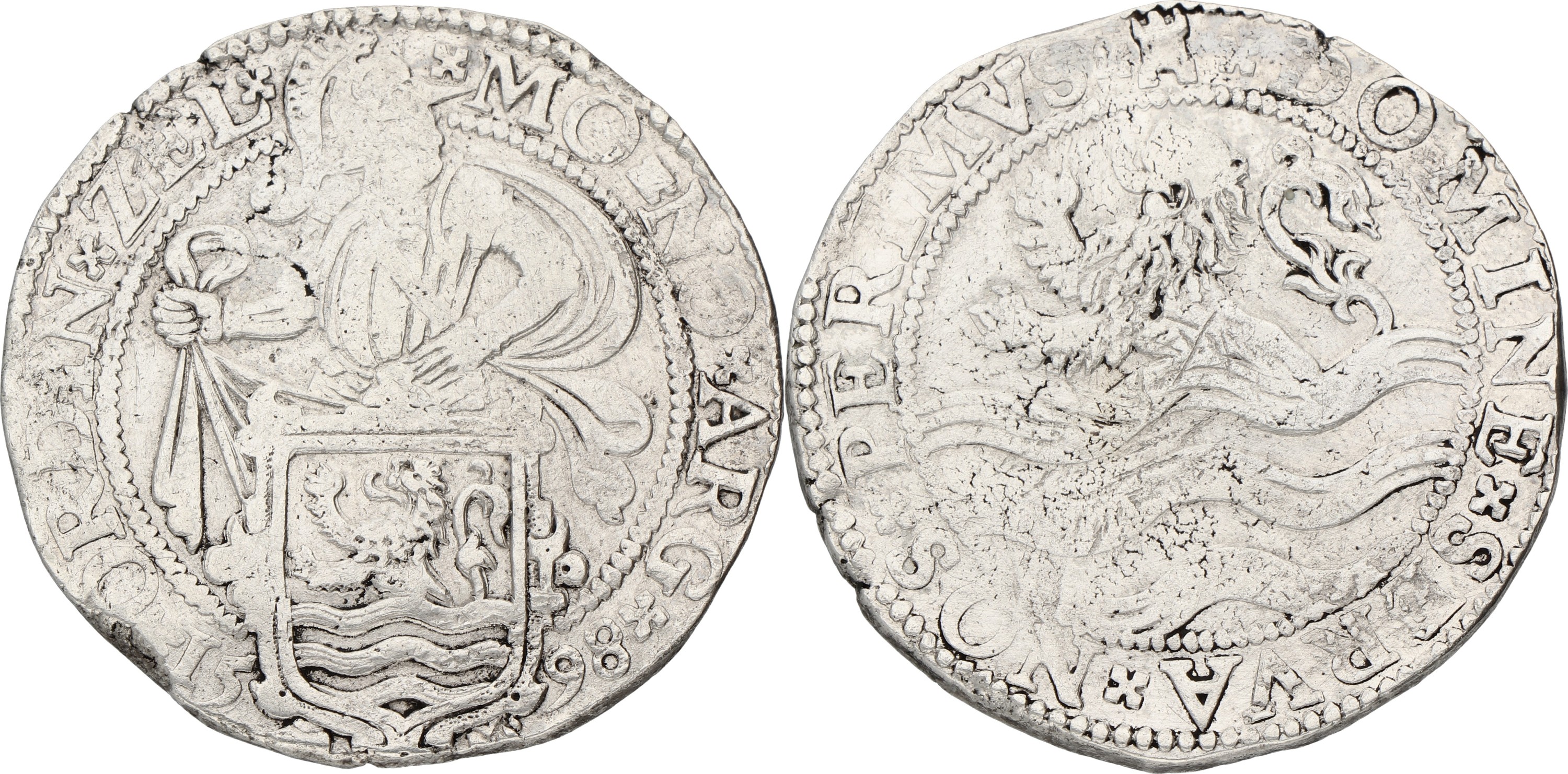 Leeuwendaalder op Zeeuwse muntvoet. Zeeland. 1598. VF