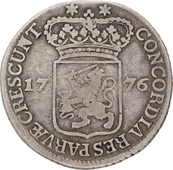 Halve zilveren dukaat. Zeeland. 1776. F +