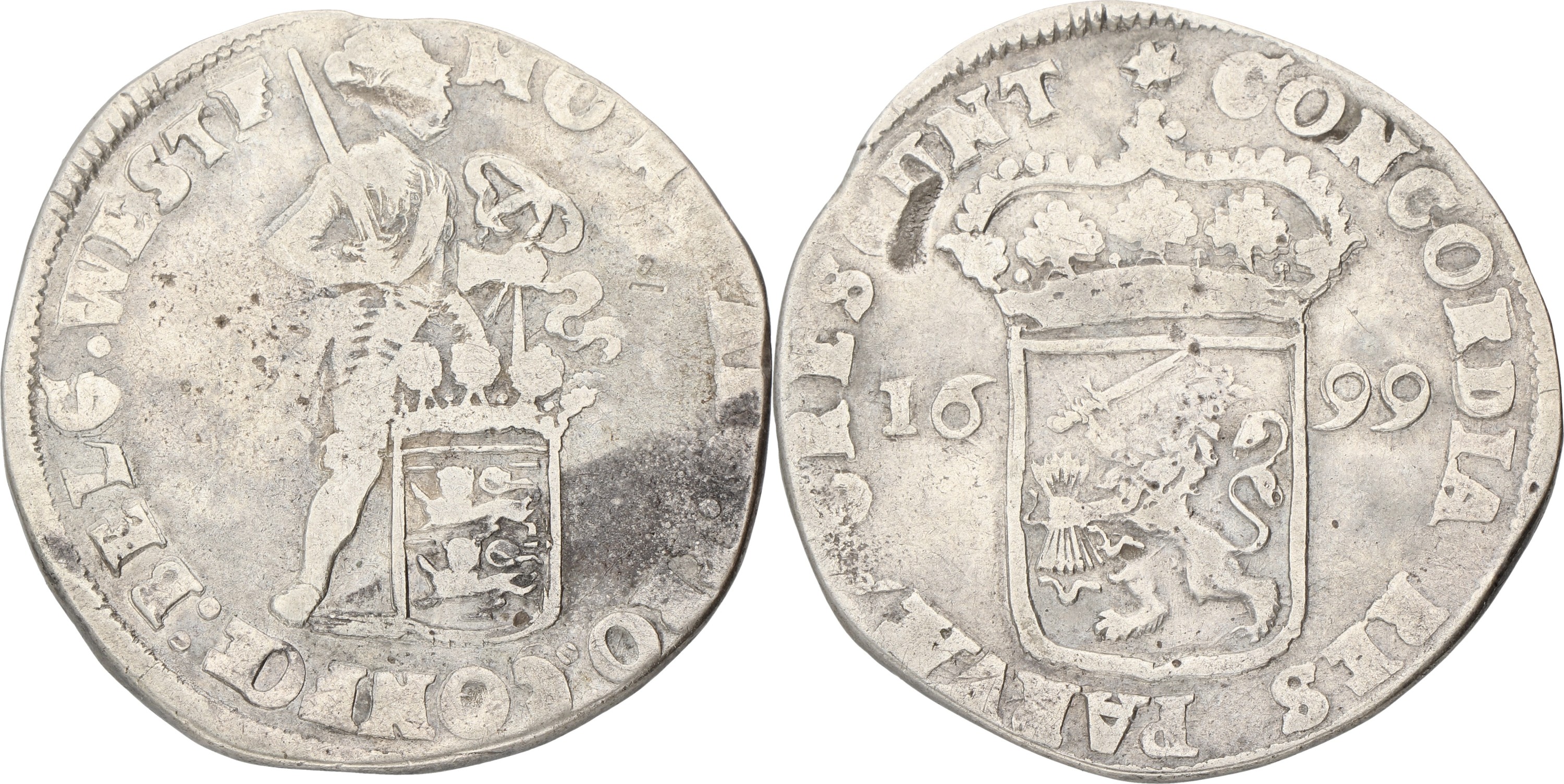 Zilveren dukaat. West-Friesland. 1699. F +