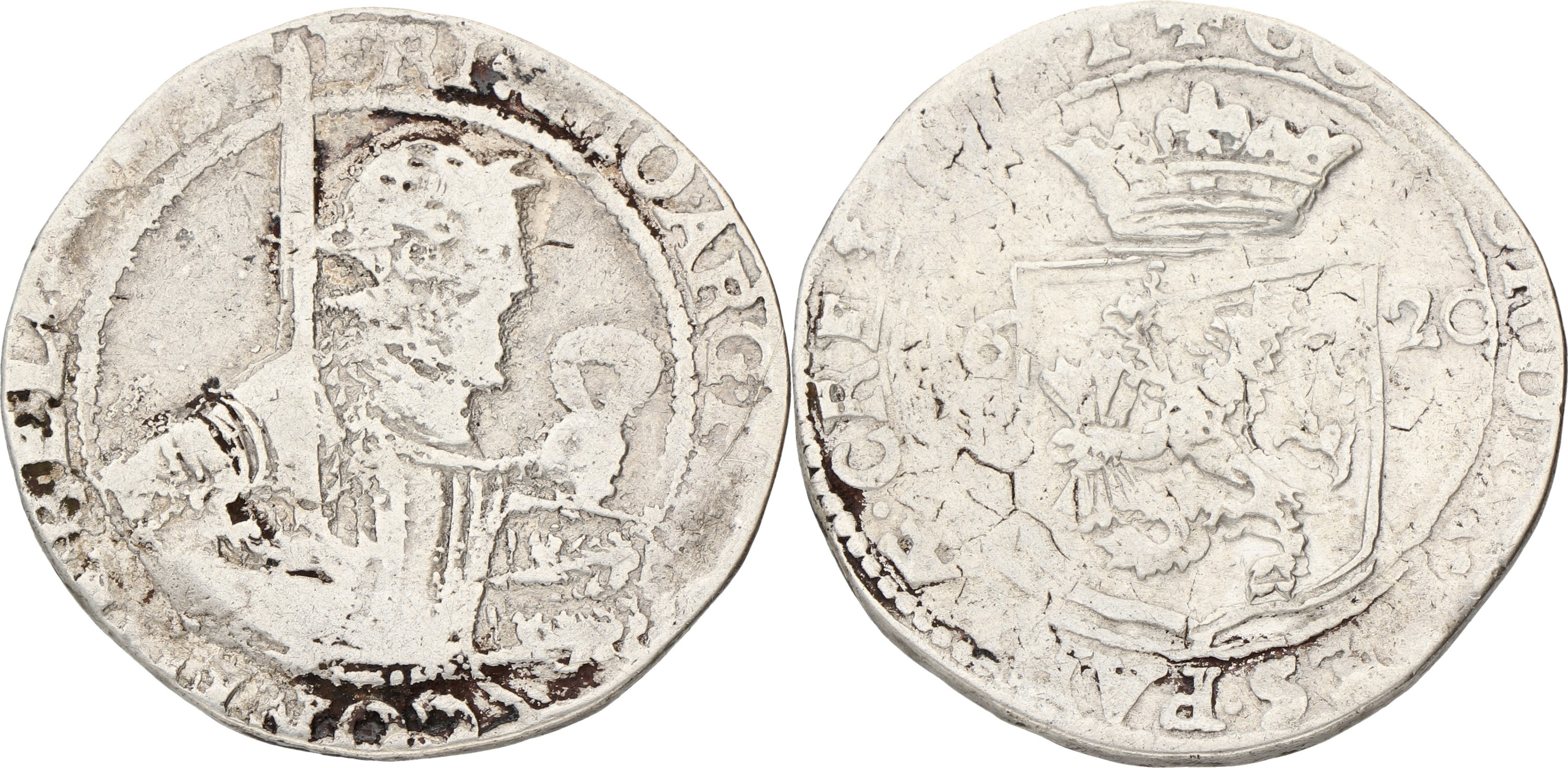 Halve Nederlandse rijksdaalder. West-Friesland. 1620. F +
