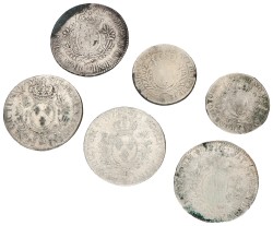 France. Louis XV. Lot (6) ½, 1 Écu. Average VF