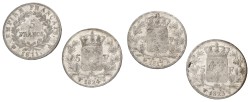 France. Napoleon & Louis XVIII. Lot (4) 5 Francs. Average VF