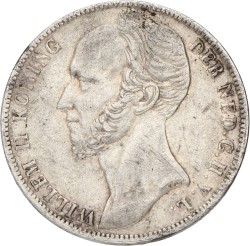 1 Gulden. Willem II. 1848. XF -