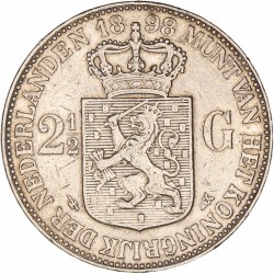 2½ Gulden Wilhelmina 1898. Zeer fraai -.