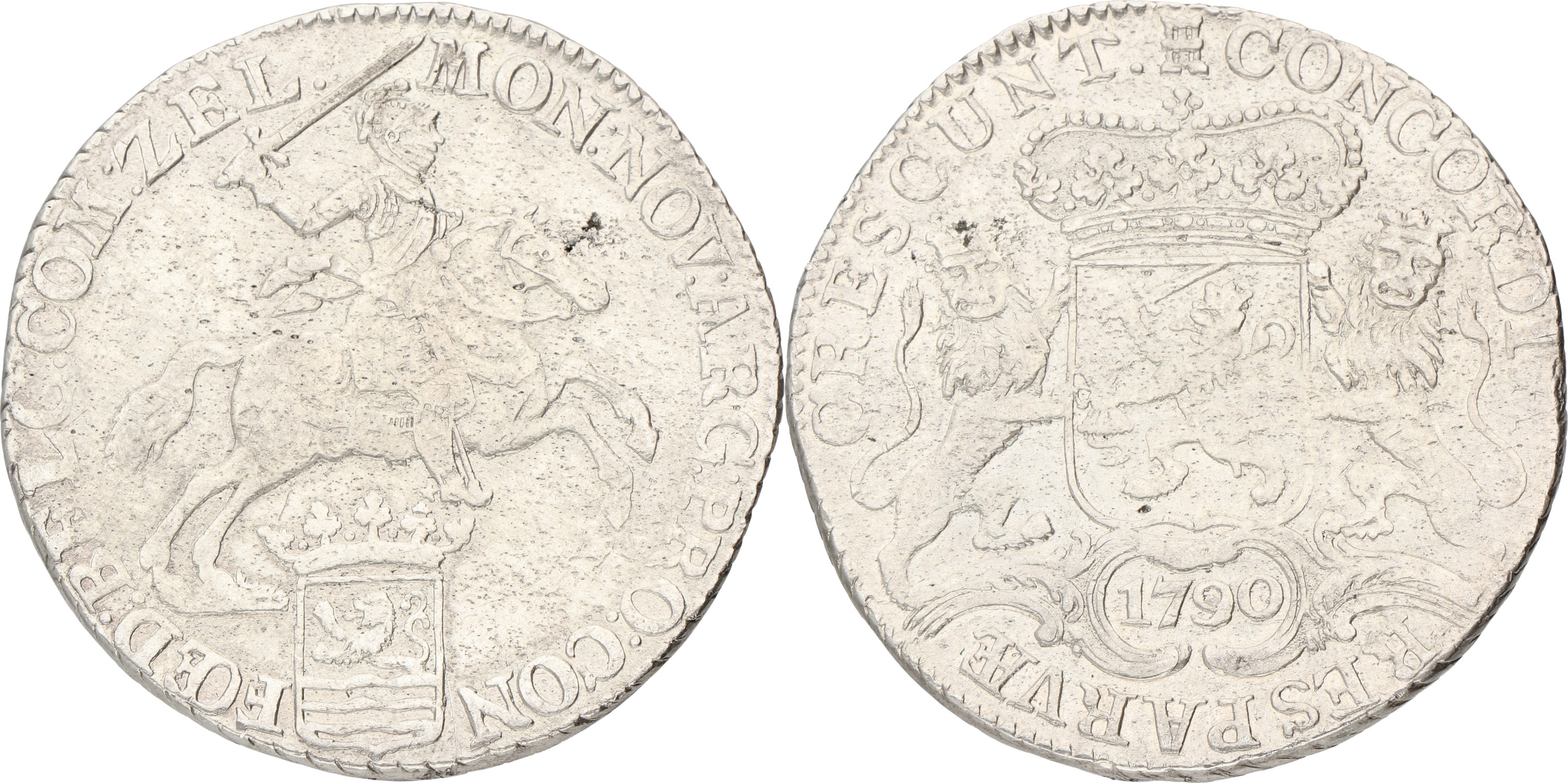 Dukaton of zilveren rijder. Zeeland. 1758. F / VF