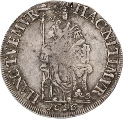 Halve 3 gulden. Friesland. 1696. VF
