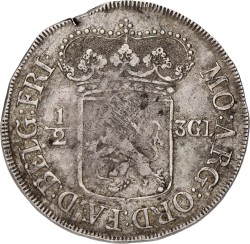 Halve 3 gulden. Friesland. 1696. VF