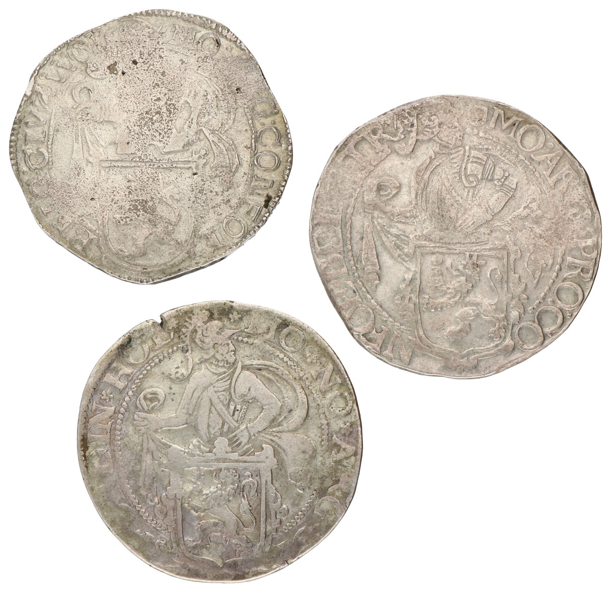 Lot (3) Leeuwendaalder. Holland, Utrecht & Zwolle. Average VF