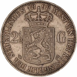 2½ Gulden Wilhelmina 1898. Zeer fraai.