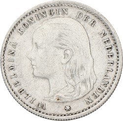 10 Cent. Wilhelmina. 1895. VF / XF.