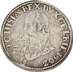 Halve Philipsdaalder. Gelderland. Philips II. 156Z. F +