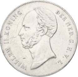 2½ Gulden. Willem II. 1849 - lily. VF / XF.