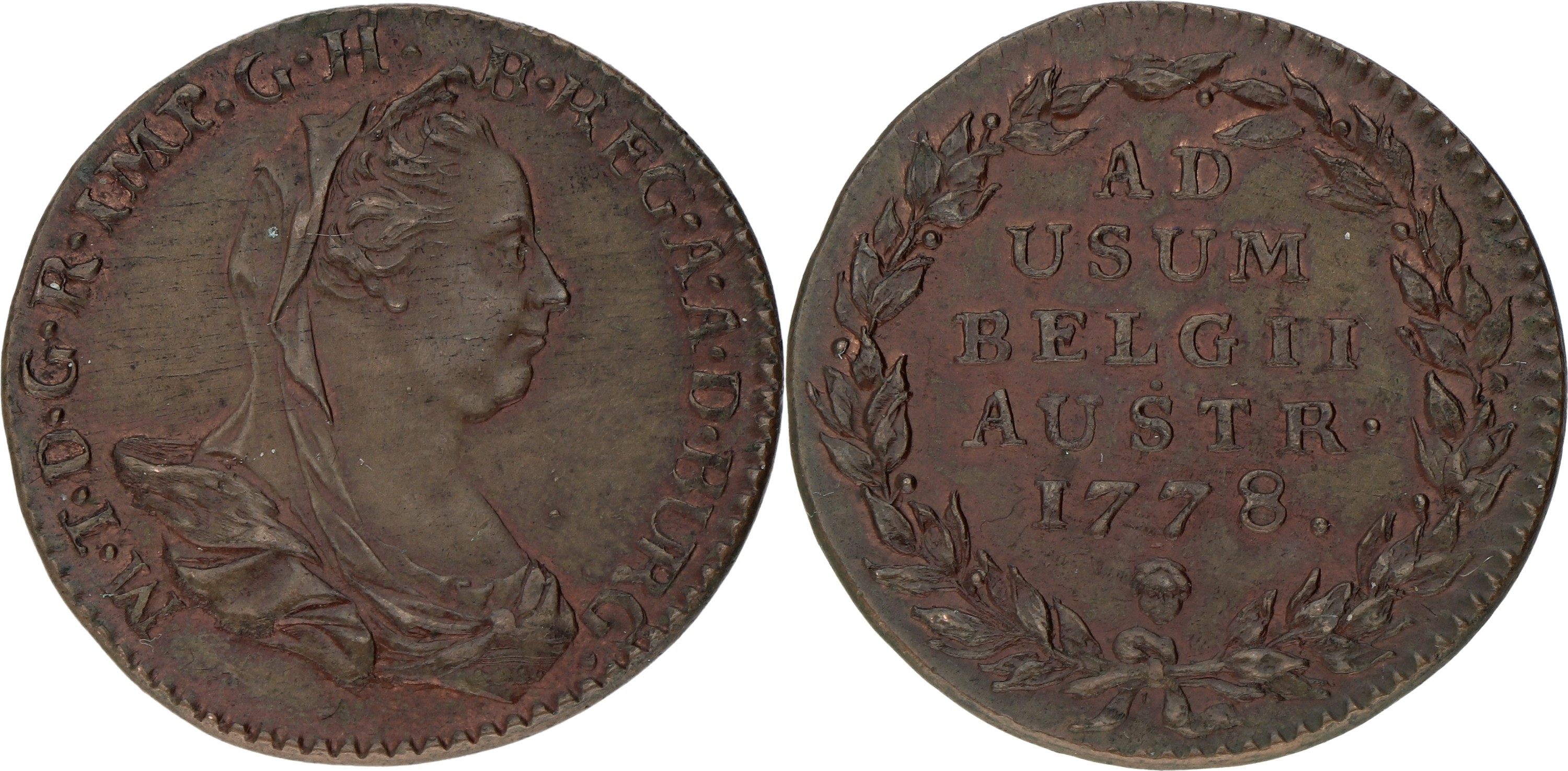 Dubbele oord. Brabant. Brussel. Maria Theresia. 1778. UNC