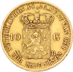 10 gulden. Willem I. 1825 B. XF.