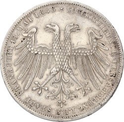 German states. Frankfurt. 2 Gulden. 1848. XF +
