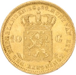 10 Gulden. Willem I. 1824 B. XF -.