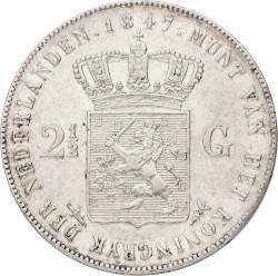 2½ Gulden. Willem II. 1847. XF.