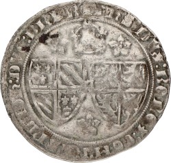 Groot rozebeker - Muntunie met Johanna van Brabant. Vlaanderen. Filips de Stoute. ND (1384 - 1386). VF -