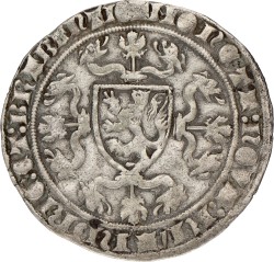 Groot rozebeker - Muntunie met Johanna van Brabant. Vlaanderen. Filips de Stoute. ND (1384 - 1386). VF -