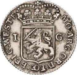 Gulden - generaliteits. West-Friesland. 1793. VF / XF