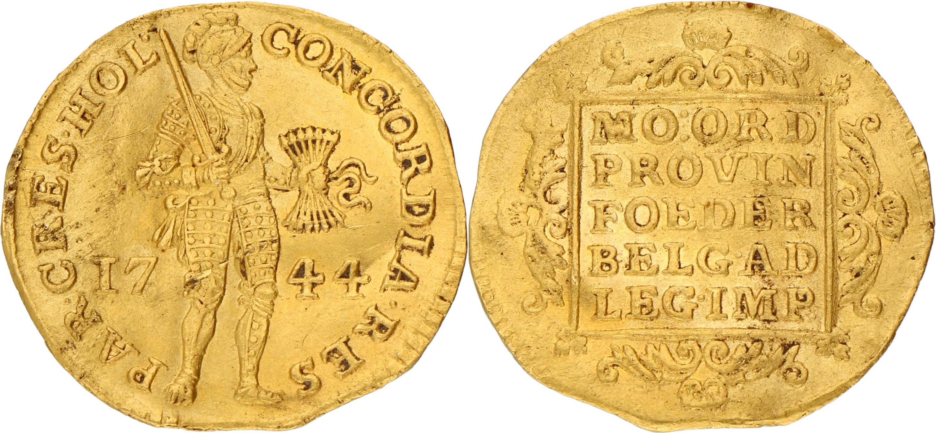 Gouden dukaat. Holland. 1744. XF