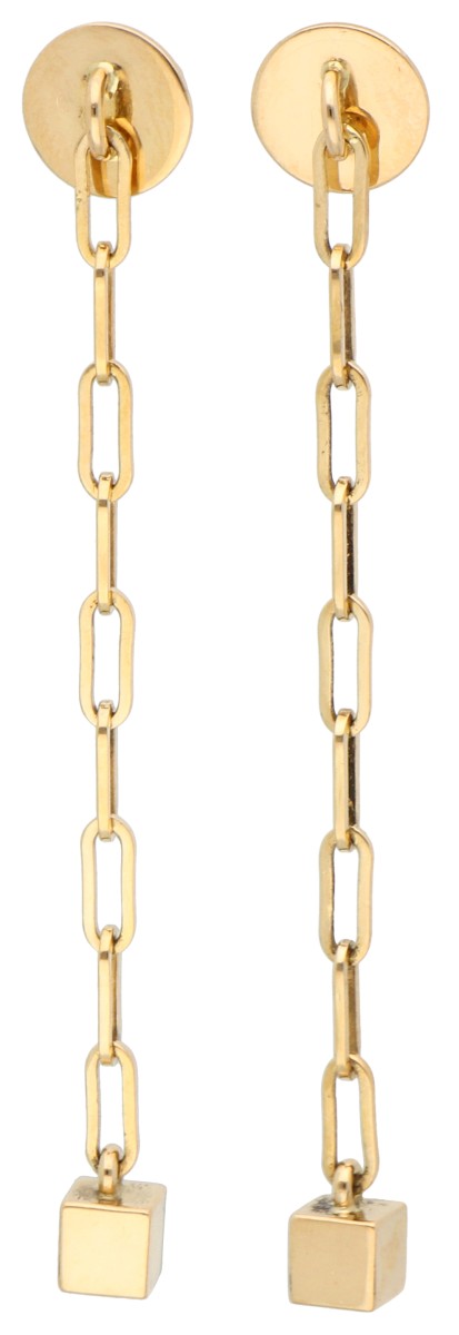  18K Dinh van 'Le Cube' geelgouden oorhangers