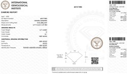 0.71 ct. Oval Brilliant IGI certified natural diamond