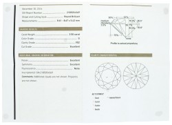 2.50 ct. Round Brilliant GIA certified natural diamond