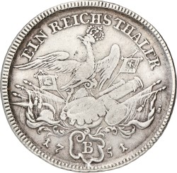 German states. Prussia. Friedrich 'the Great' II. Thaler. 1751 B. VF -