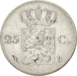 25 Cent. Willem I. 1825 B. XF.
