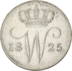 25 Cent. Willem I. 1825 B. XF.