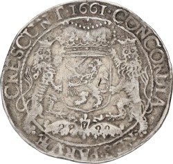 Dukaton of zilveren rijder. Zeeland. 1661. VF