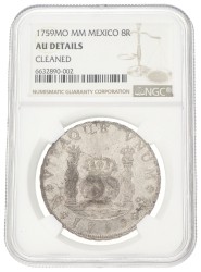 Mexico. Spanish colony. Ferdinand VI. 8 Reales. 1759MO MM. AU details