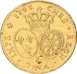 France. Louis XV. 2 Louis d'or. 1743 L. VF