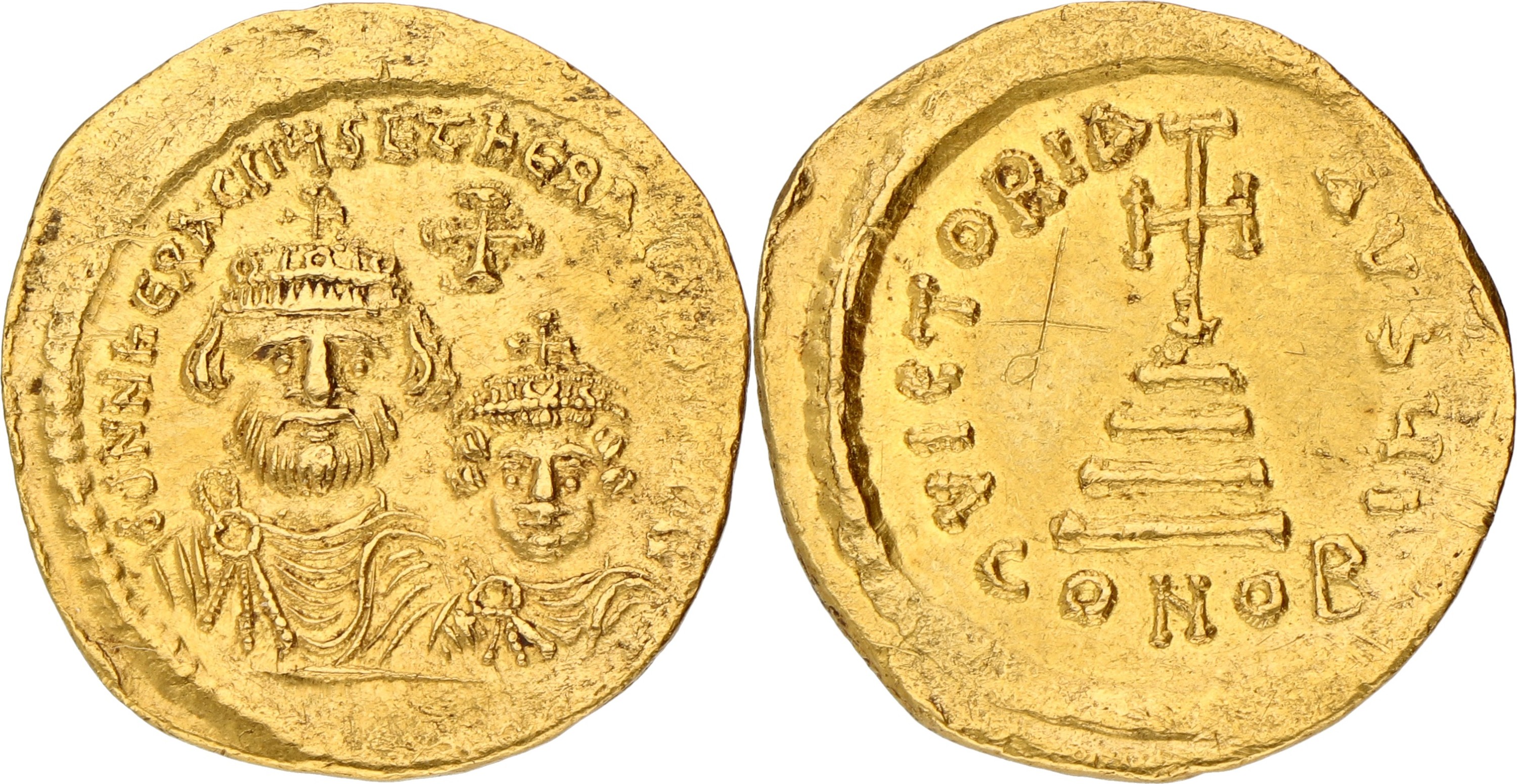 Goudwisselkantoor auction: Byzantine Empire. Constantinople. Heraclius. Solidus. ND (610 - 641 AD). XF