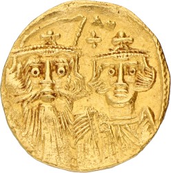 Byzantine Empire. Constantinople. Constans II & Constantinus IV. Solidus. ND (659-668 AD). VF