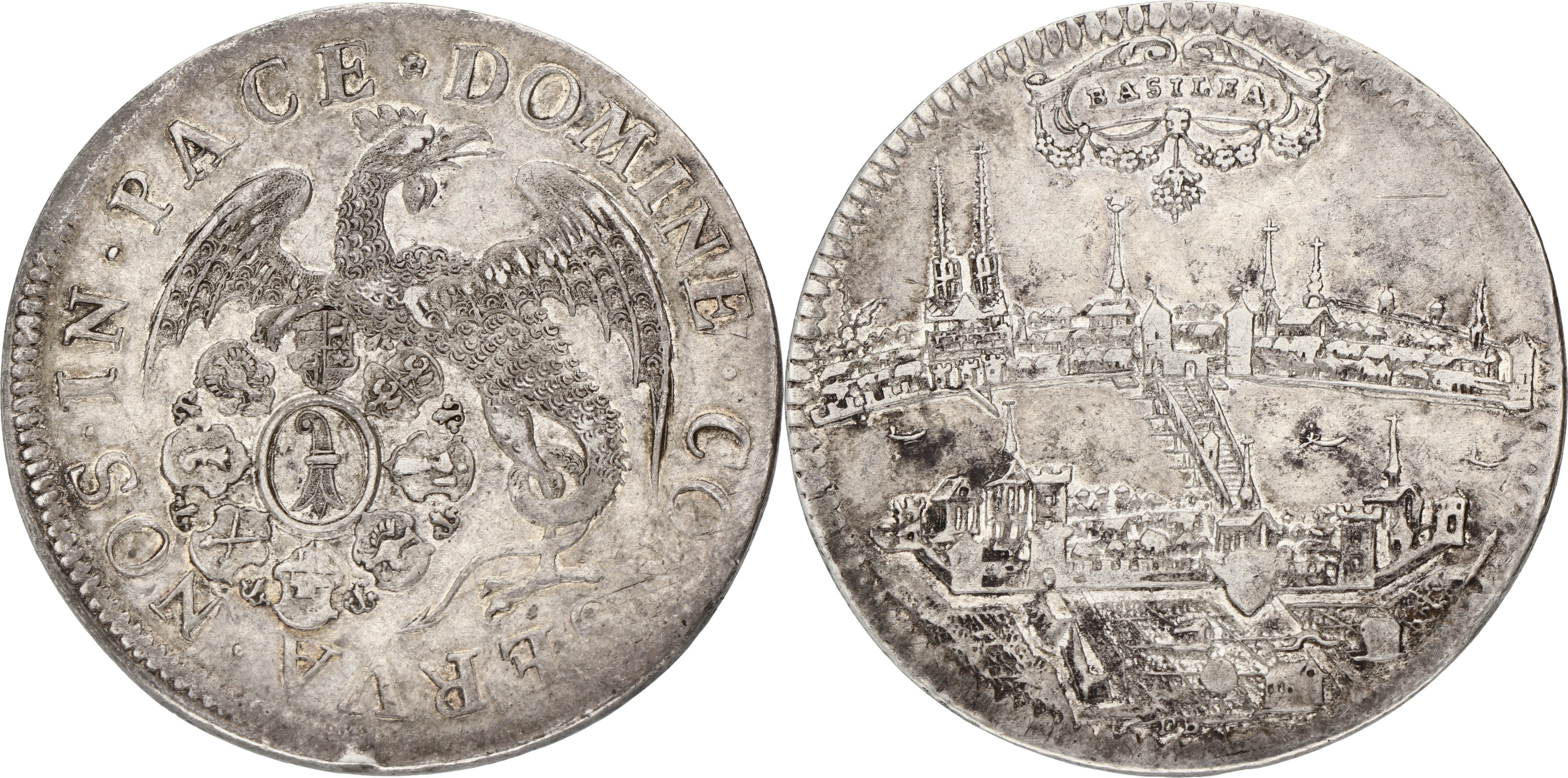 Switzerland. Basel. Thaler. ND (1710). VF +