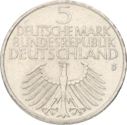 Germany. BRD. 5 Mark - Germanic museum. 1952 D. XF