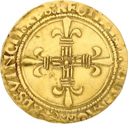 France. Kingdom. Louis XI. Ecu d'or au Soleil. ND (1475). VF -