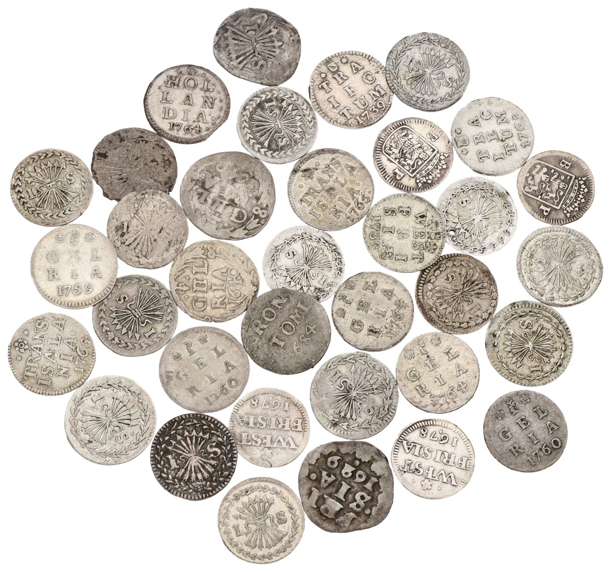 Lot (35) Bezem- & wapenstuiver. Overijssel & West-Friesland & Holland. Average VF