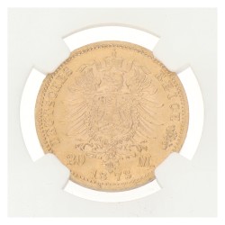 German states. Prussia. Wilhelm I. 20 Mark. 1873 C. MS 64