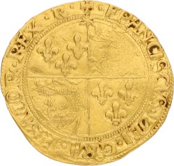 France. Francois I. Ecu d'or au Soleil du Dauphiné. ND (1515 - 1547). VF