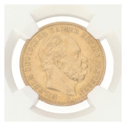 German states. Prussia. Wilhelm I. 20 Mark. 1875B. AU 58