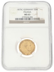 German states. Prussia. Wilhelm I. 20 Mark. 1875C. MS 63