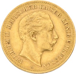 German states. Prussia. Wilhelm II. 10 Mark. 1905 A. VF +