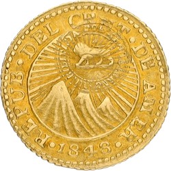 Costa Rica. 1/2 Escudo. 1848. VF